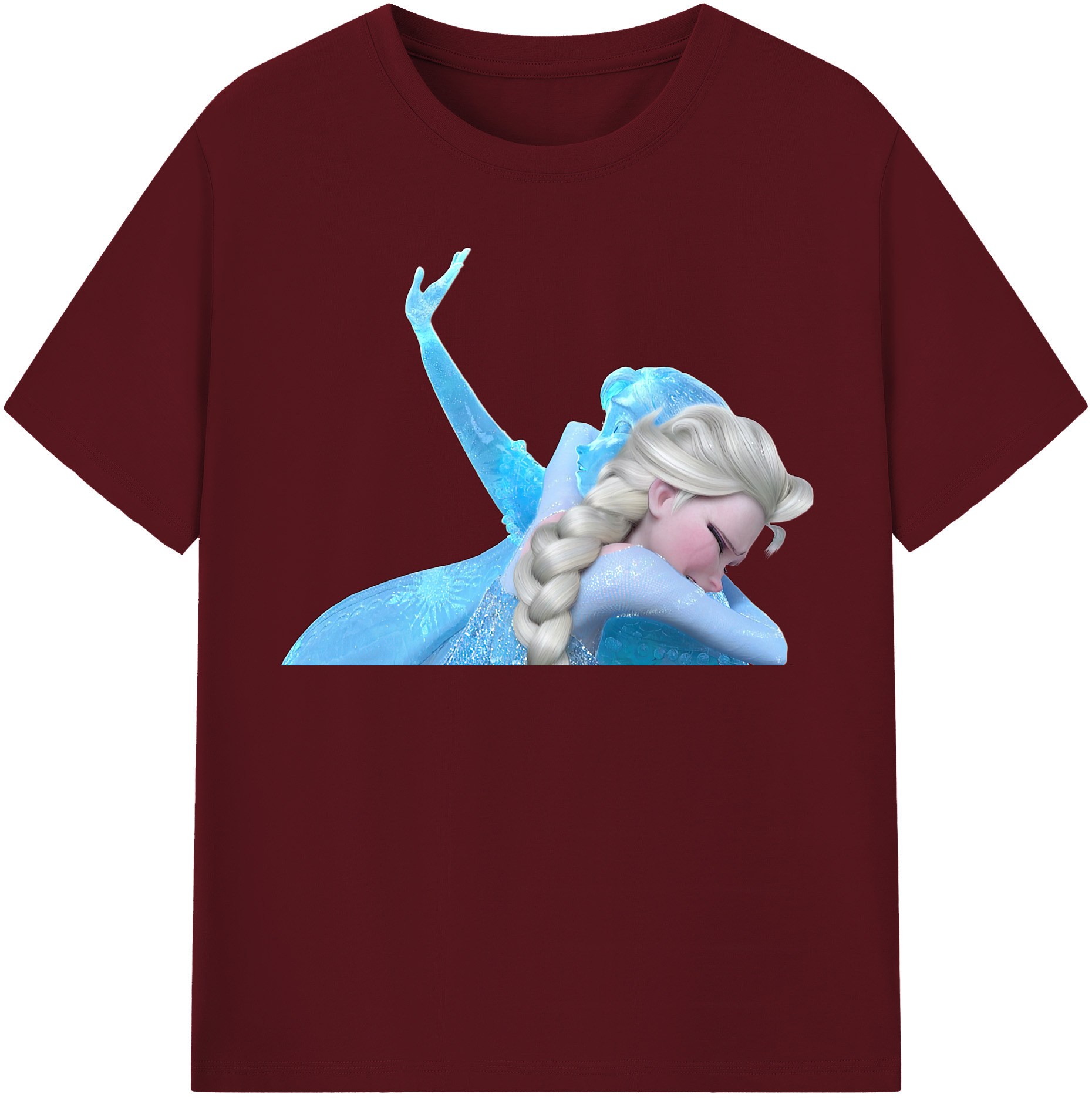 （画像用） アナと雪の女王 アンナ エルサ Frozen Anna Elsa 綿100％半袖Tシャツ（フロントプリント）
